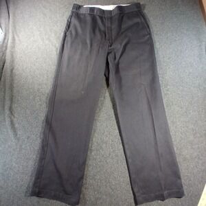 Dickies 874 Work Pants Mens 36x32 Black Good Straight Leg Twill Trousers